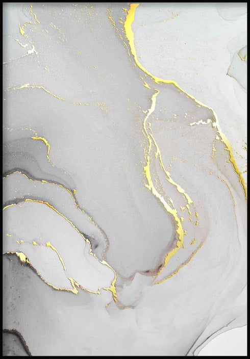 Pistacho gris Oro real izquierdo Póster